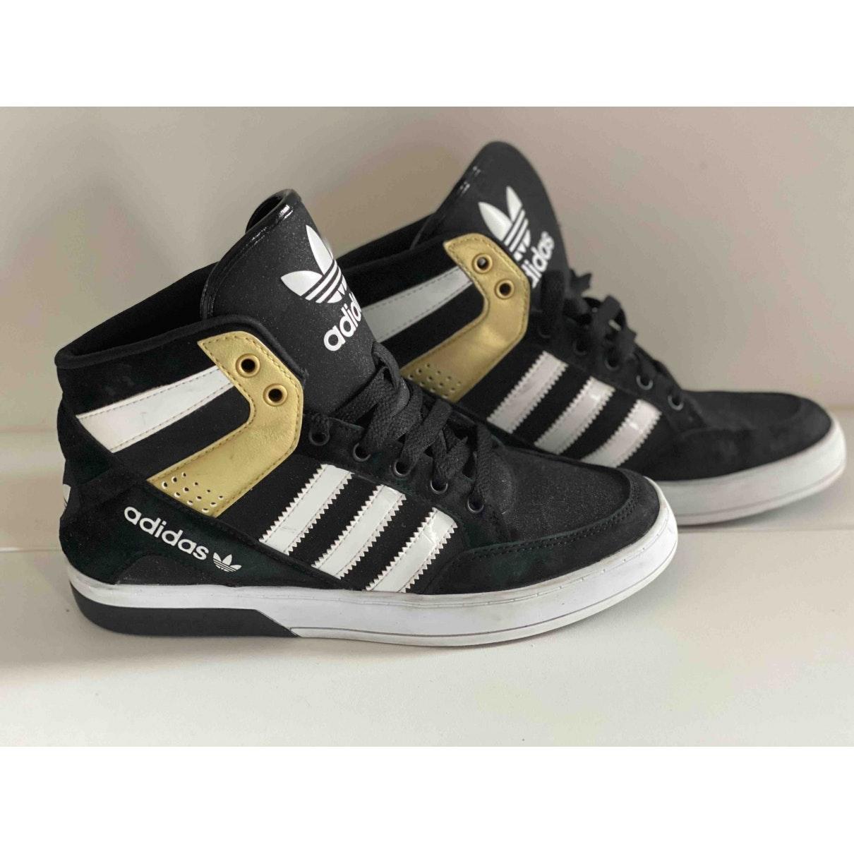 adidas black glitter trainers