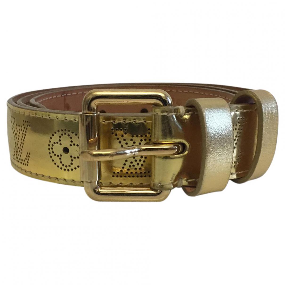 Louis Vuitton Leather Belt in Gold (Metallic) - Lyst