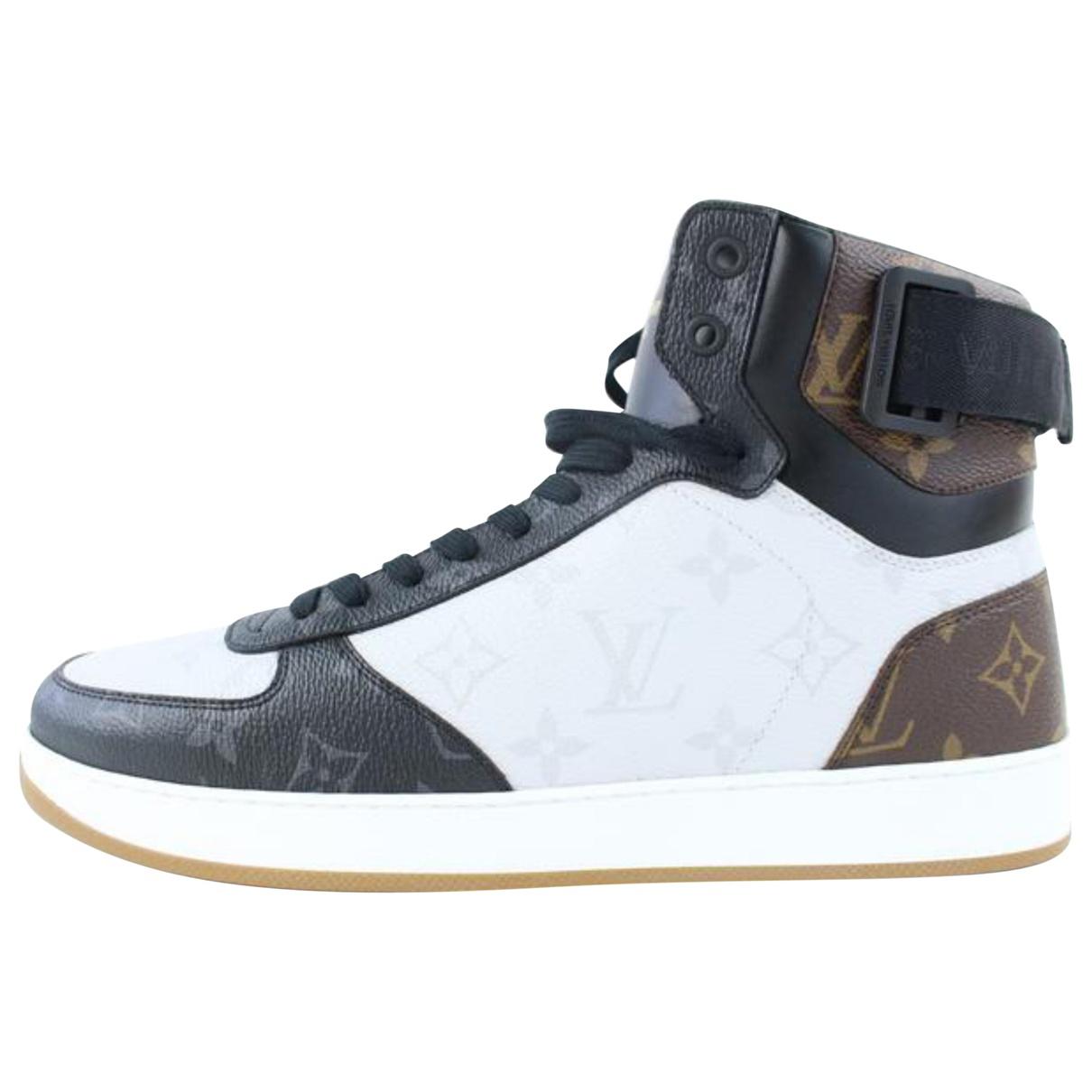 Louis Vuitton Leather High Trainers in Blue for Men - Lyst