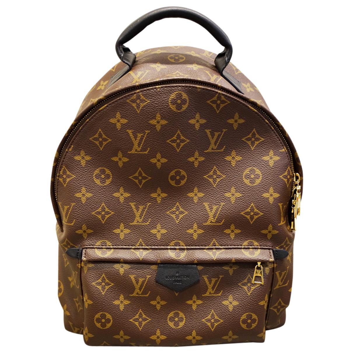 Louis Vuitton Pre-owned Palm Springs Leather Backpack in Brown - Lyst