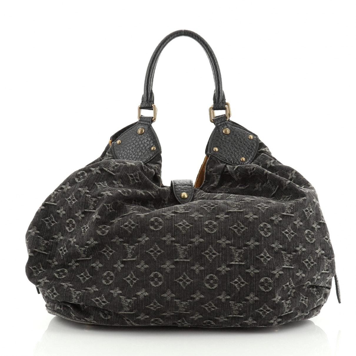 Louis Vuitton Xl Denim Fabric Hobo Bag in Black - Lyst