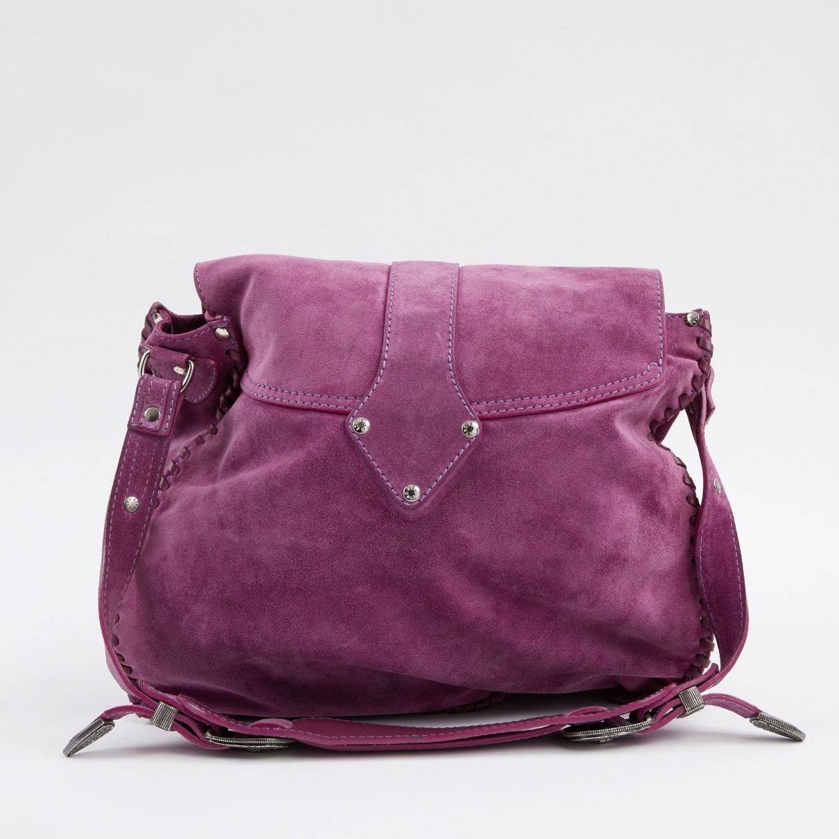 Etro Purple Suede Handbag - Lyst