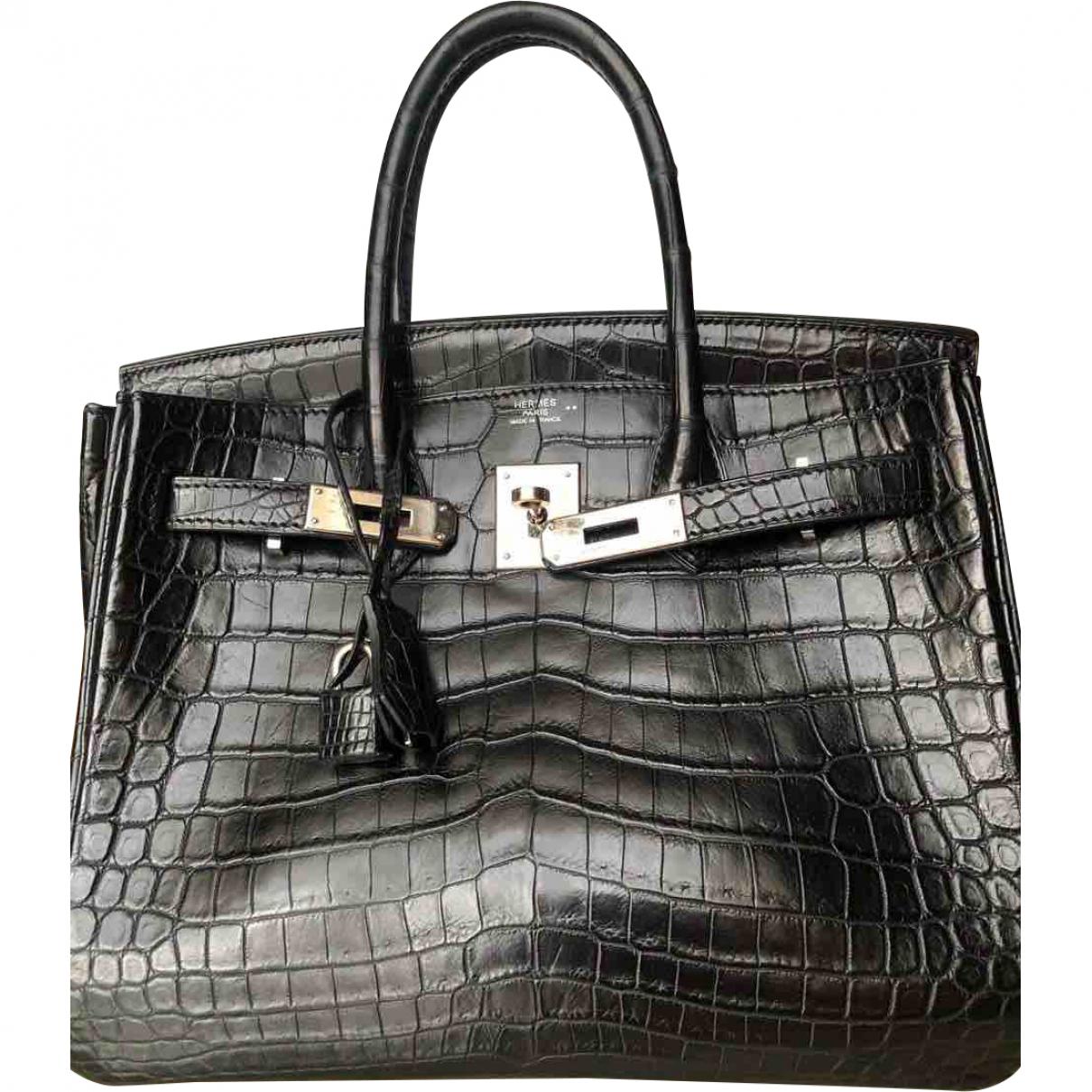 hermes black crocodile birkin bag