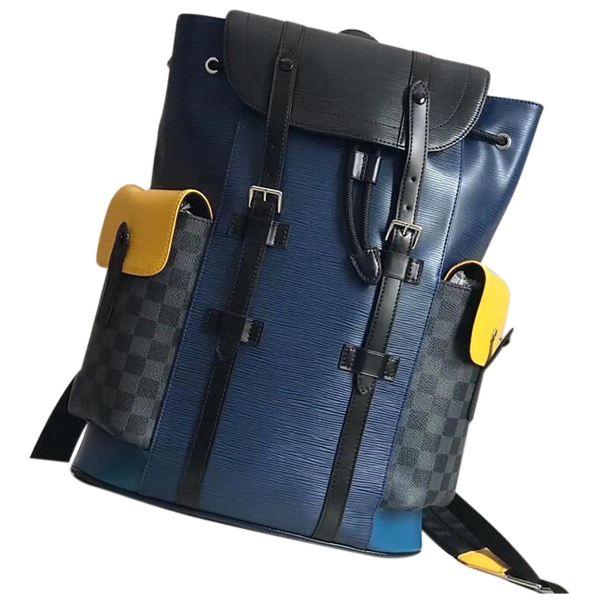 louis vuitton christopher backpack blue