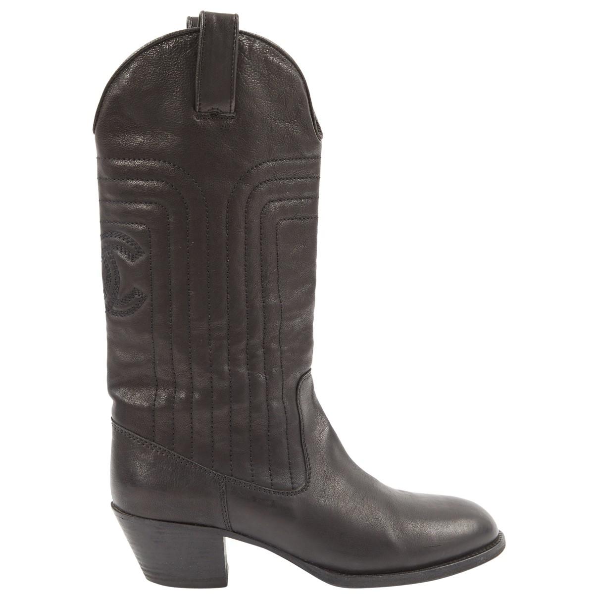 chanel western boots