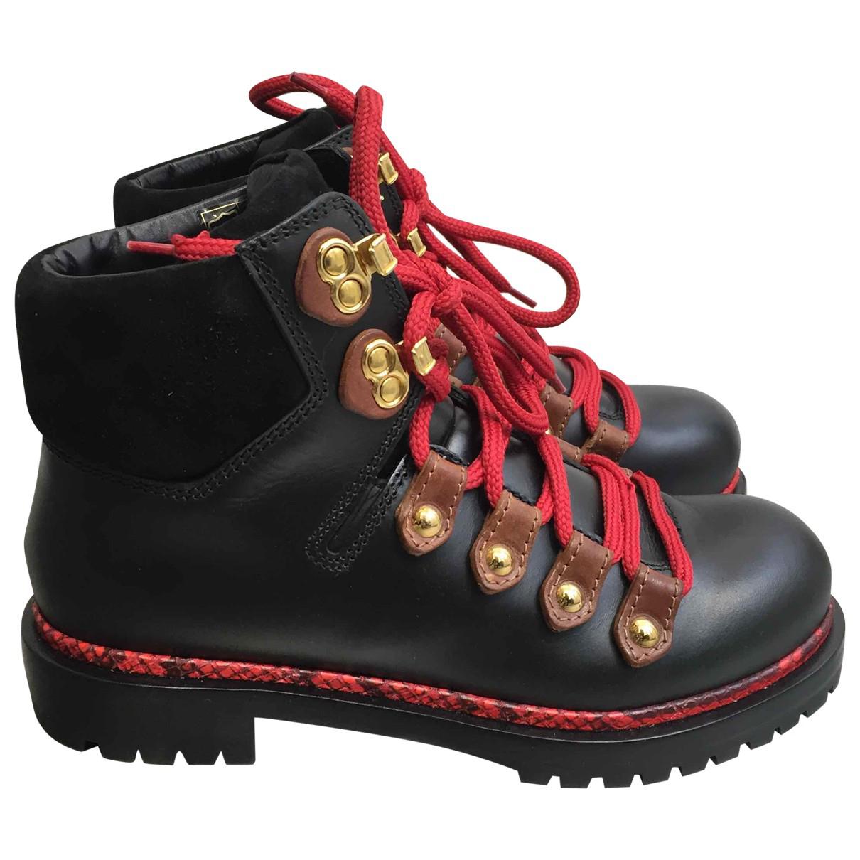 louis vuitton black lace up boots