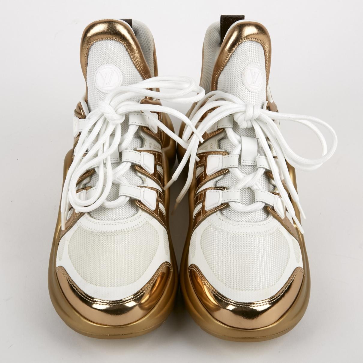 Louis Vuitton Archlight Gold Patent Leather Trainers in Metallic - Lyst