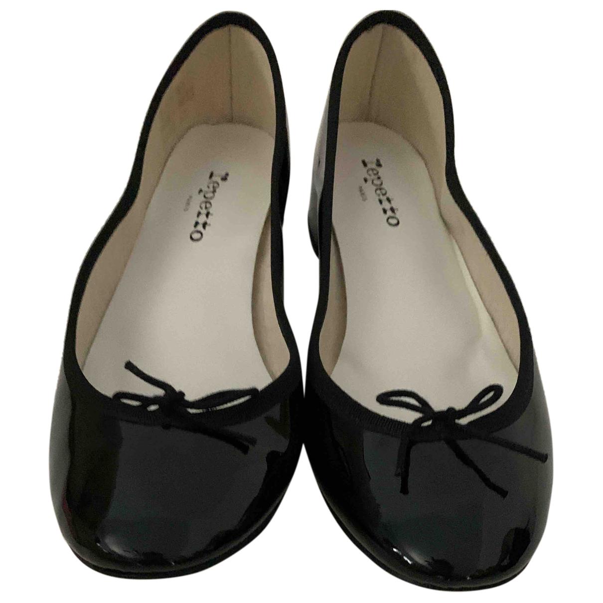 Repetto Patent Leather Ballet Flats in Black - Lyst