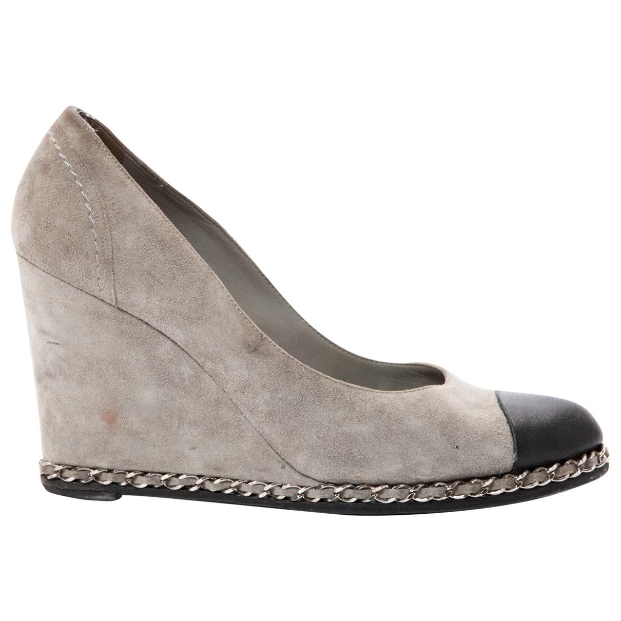 dark grey suede heels