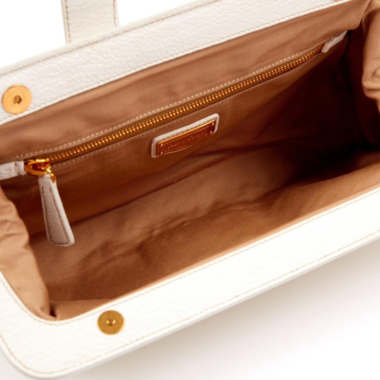 Miu Miu White Leather Clutch Bag Lyst