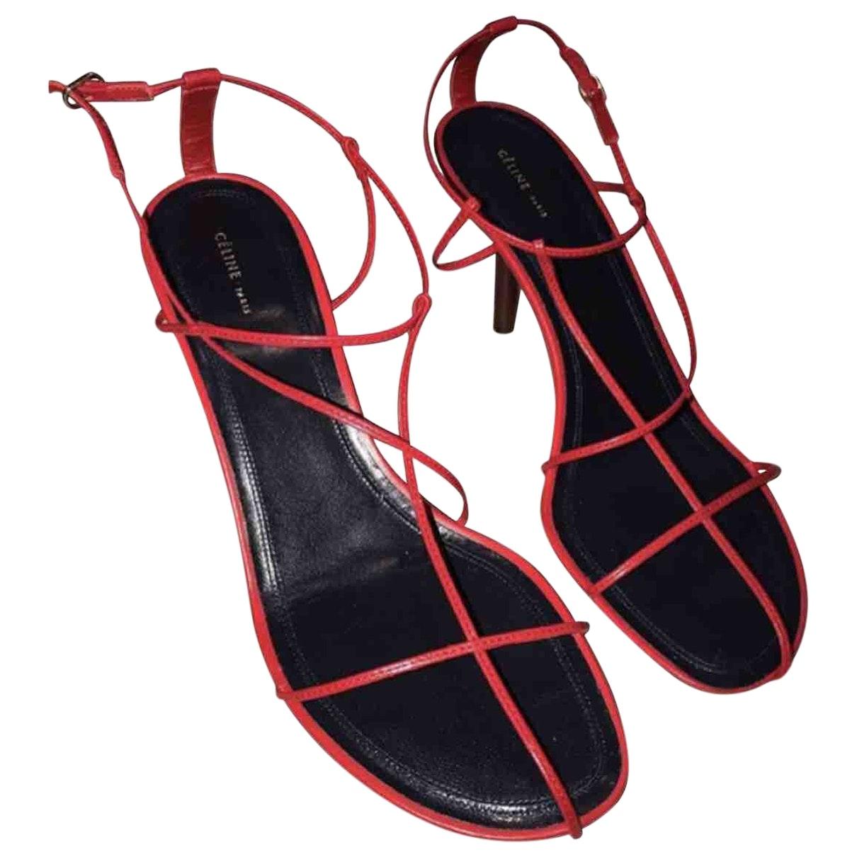 celine red sandals