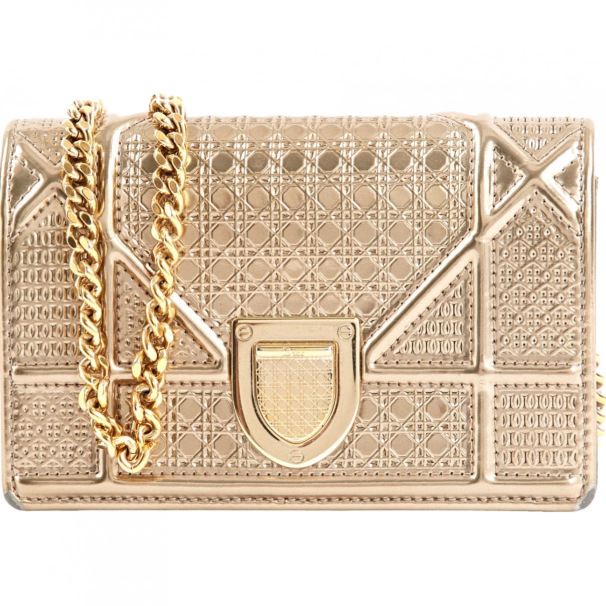 dior gold clutch bag