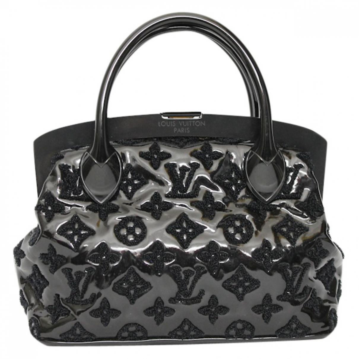 Louis Vuitton Lockit Patent Leather Handbag in Black - Lyst