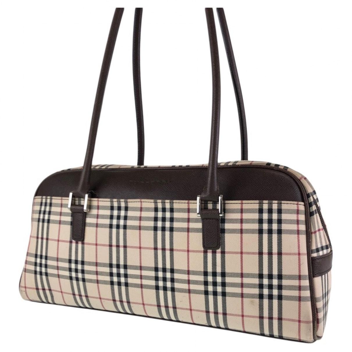 Burberry Brown Cloth Handbag - Lyst