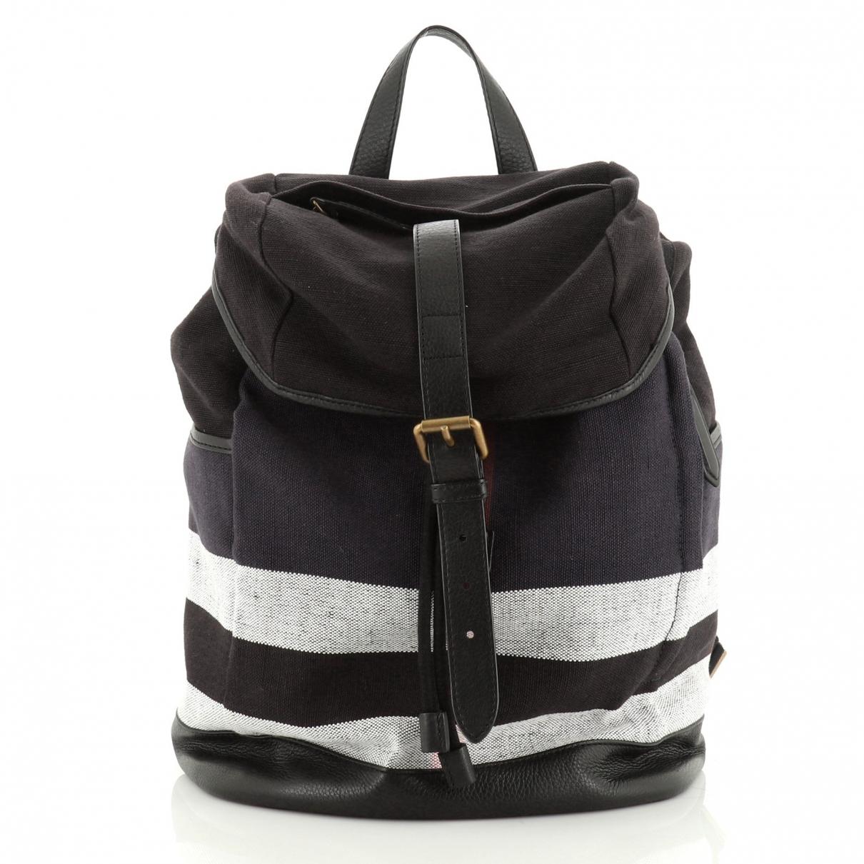 black cloth backpack