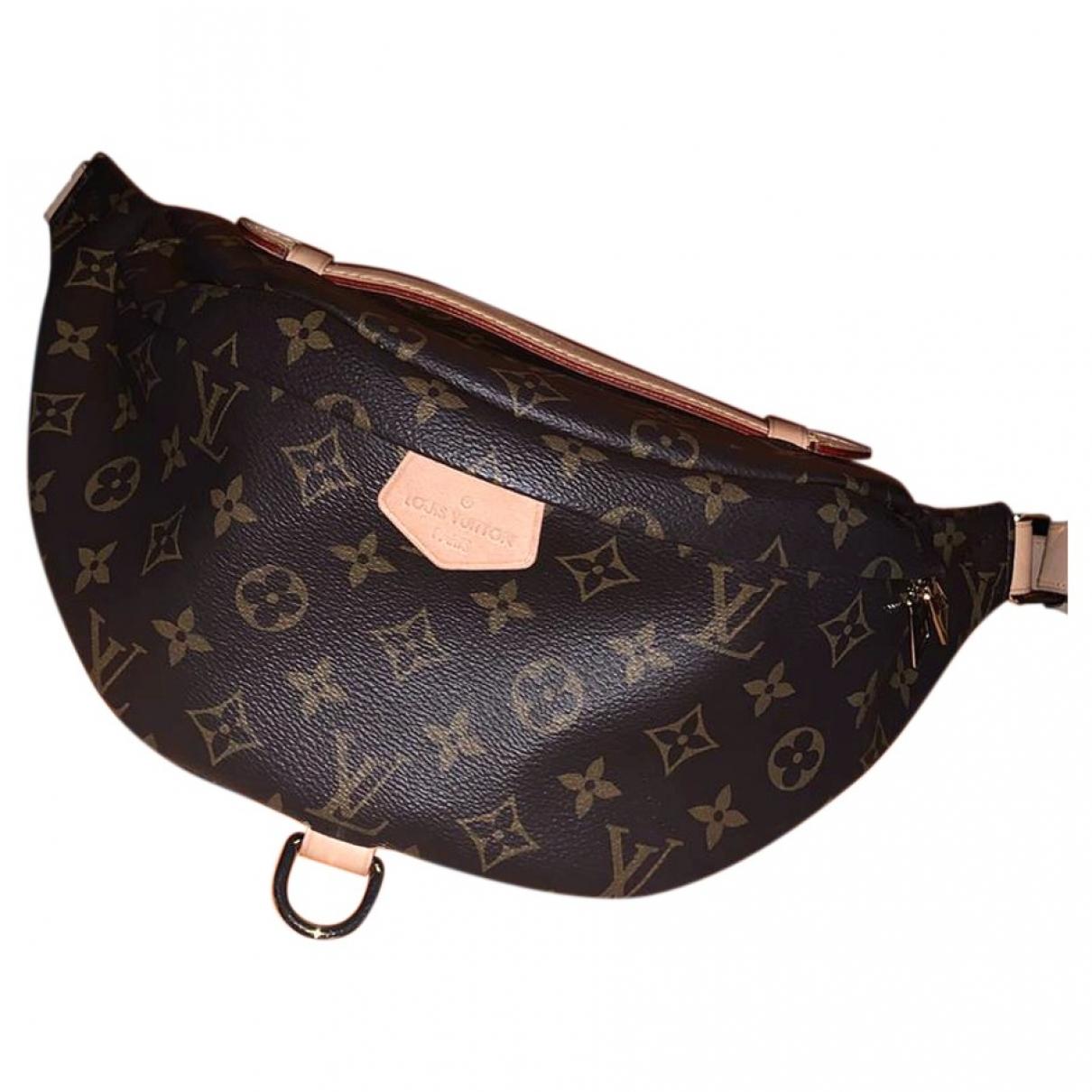 Louis Vuitton Bum Bag / Sac Ceinture Brown Cloth Clutch Bag in Brown - Lyst