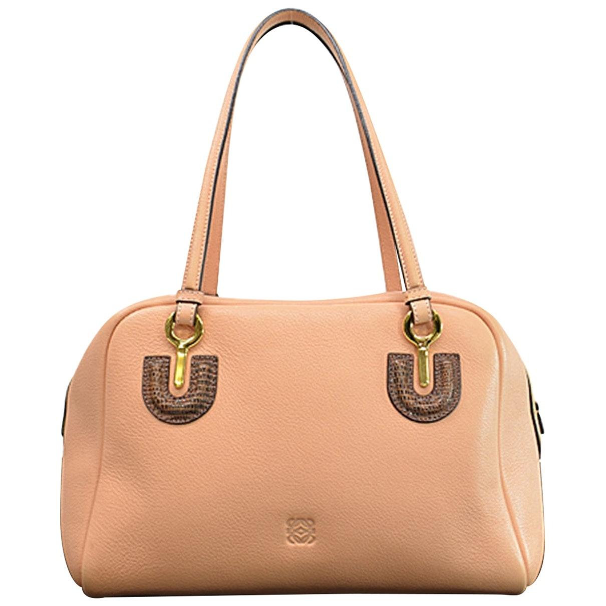 Loewe Anagram Leather Handbag in Pink Lyst