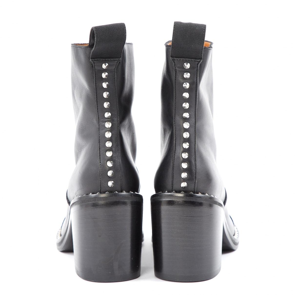 Zadig & Voltaire Empress Clous Black Leather Ankle Boots - Lyst