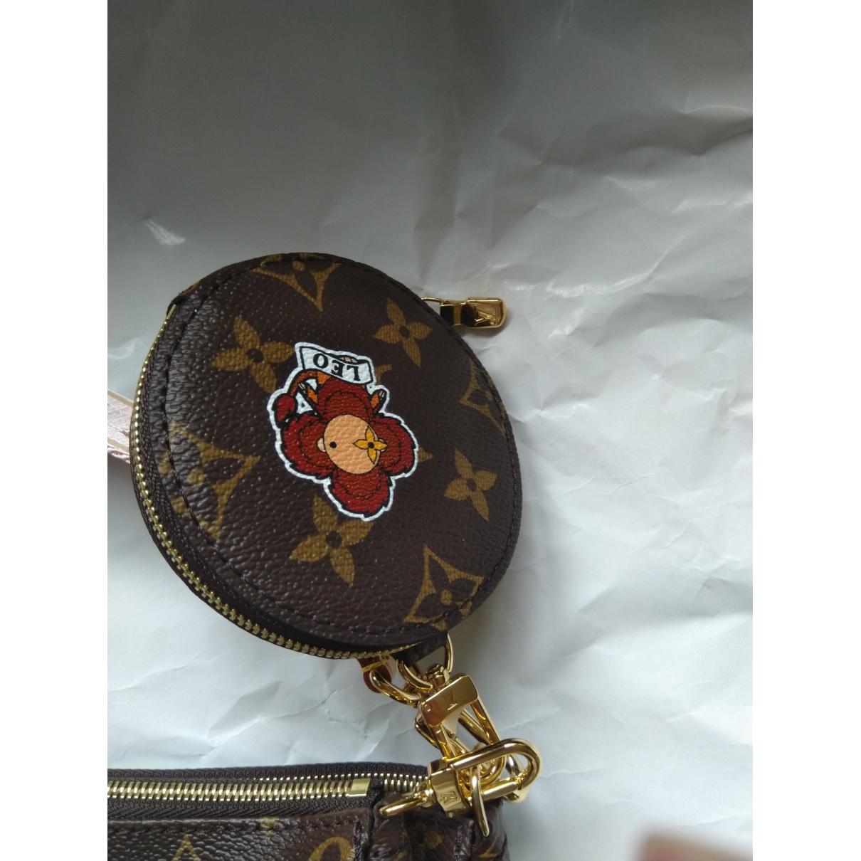 Multi Pochette Accessoires Cloth Crossbody Bag Brown