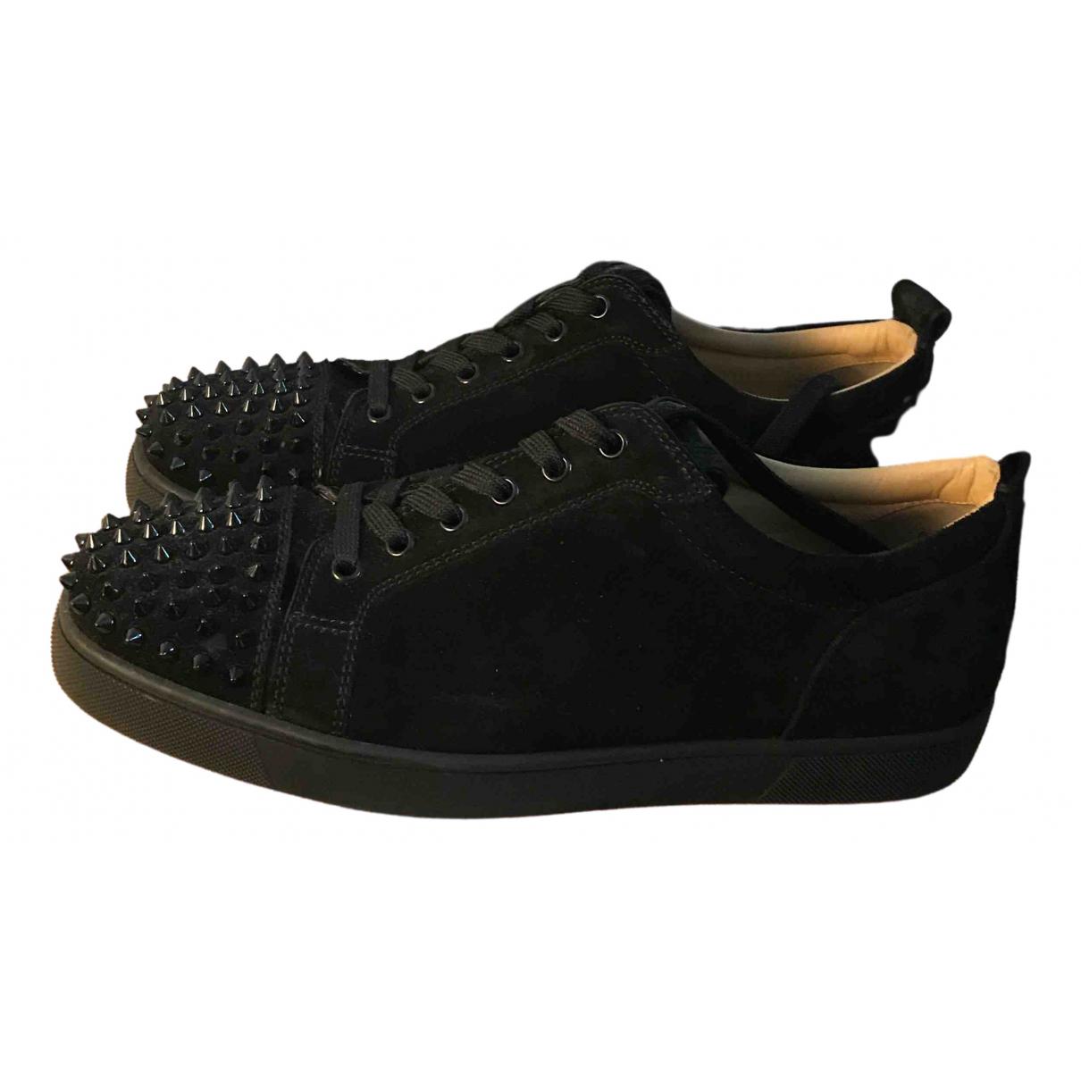 Christian Louboutin Suede Louis Junior Spike Low Trainers in Black for ...