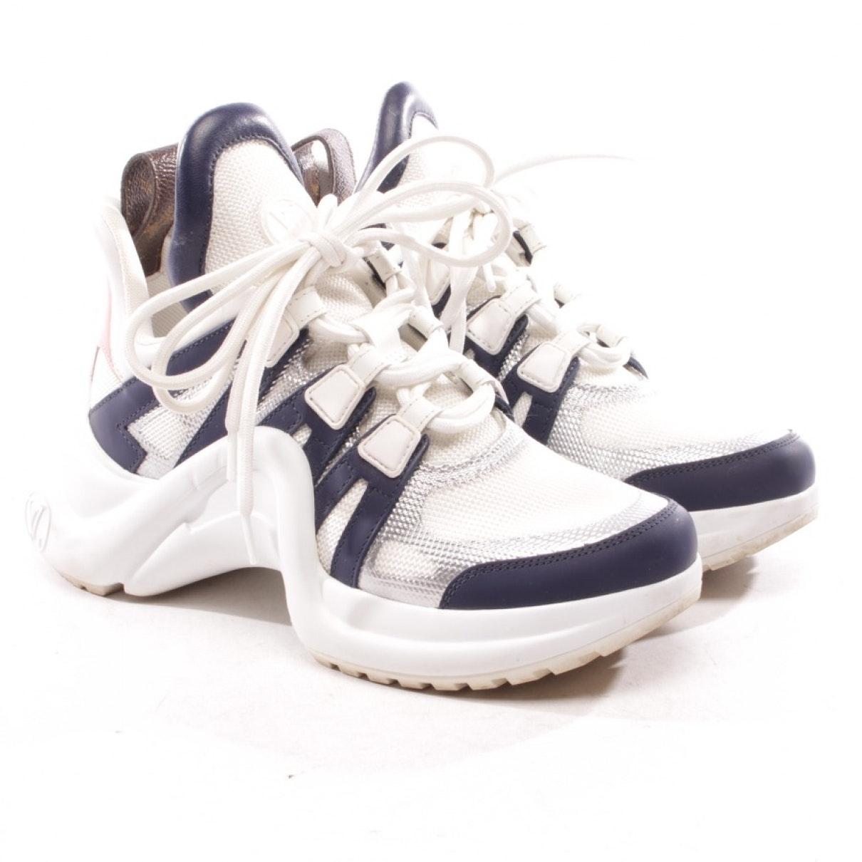 Louis Vuitton Cloth Trainers in White - Lyst