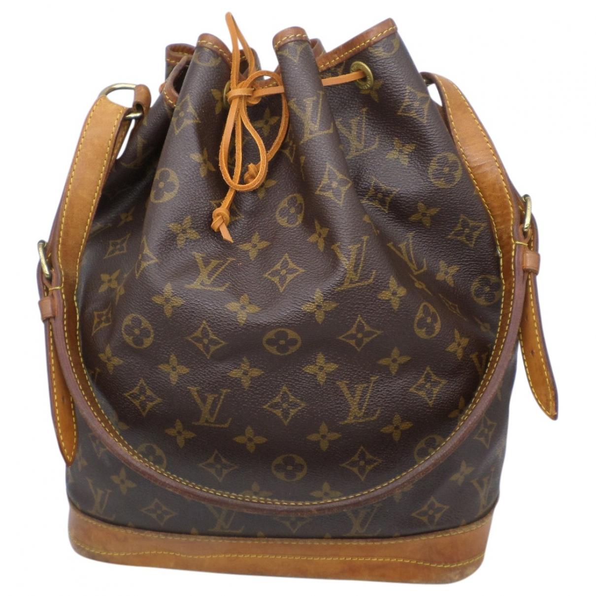 Louis Vuitton Canvas Vintage Noé Brown Cloth Handbag - Lyst