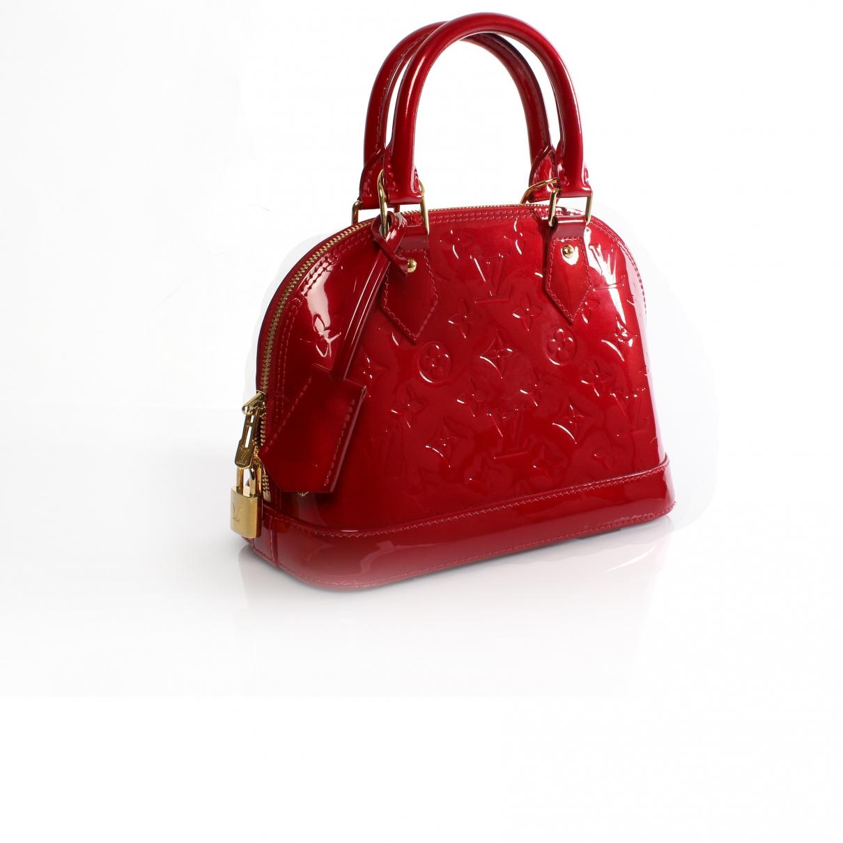 Louis Vuitton Alma Bb Red Patent Leather in Red - Lyst