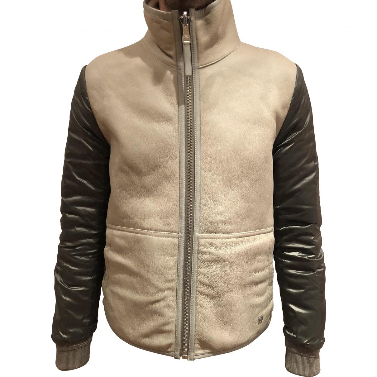 Louis Vuitton Leather Jacket in Beige (Natural) for Men - Lyst