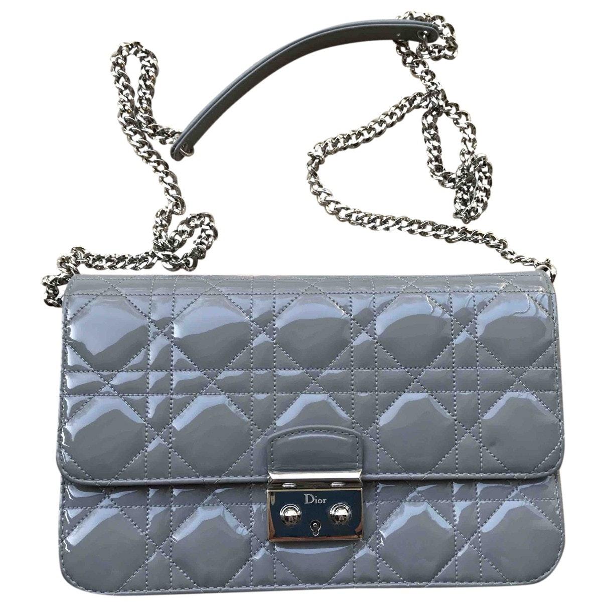 Dior Miss Grey Patent Leather Handbag in Gray - Lyst