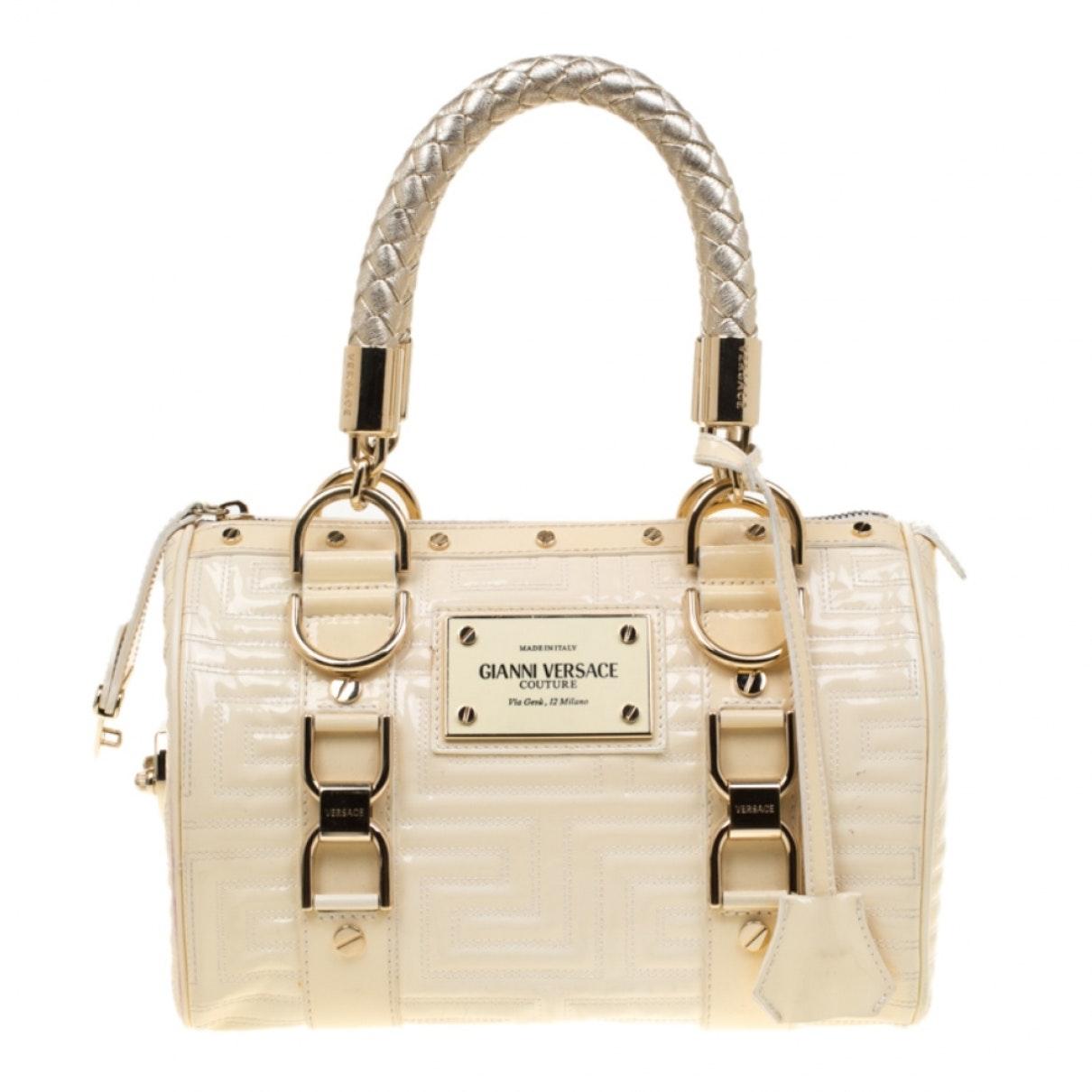 Versace White Patent Leather Handbag Save 1 Lyst