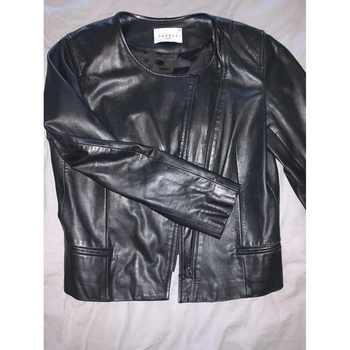 sandro biker leather jacket