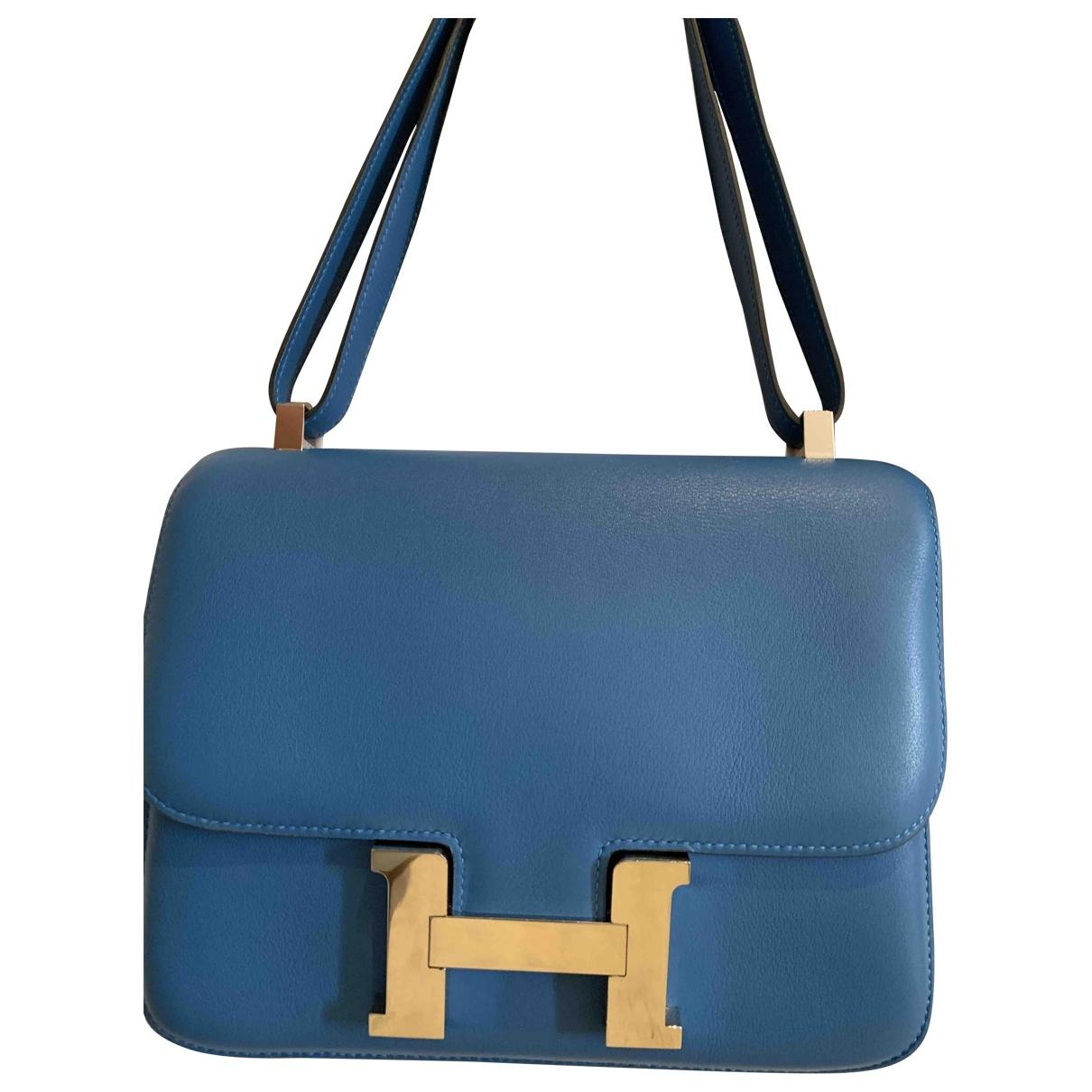 Hermès Constance Leather Crossbody Bag in Blue - Lyst