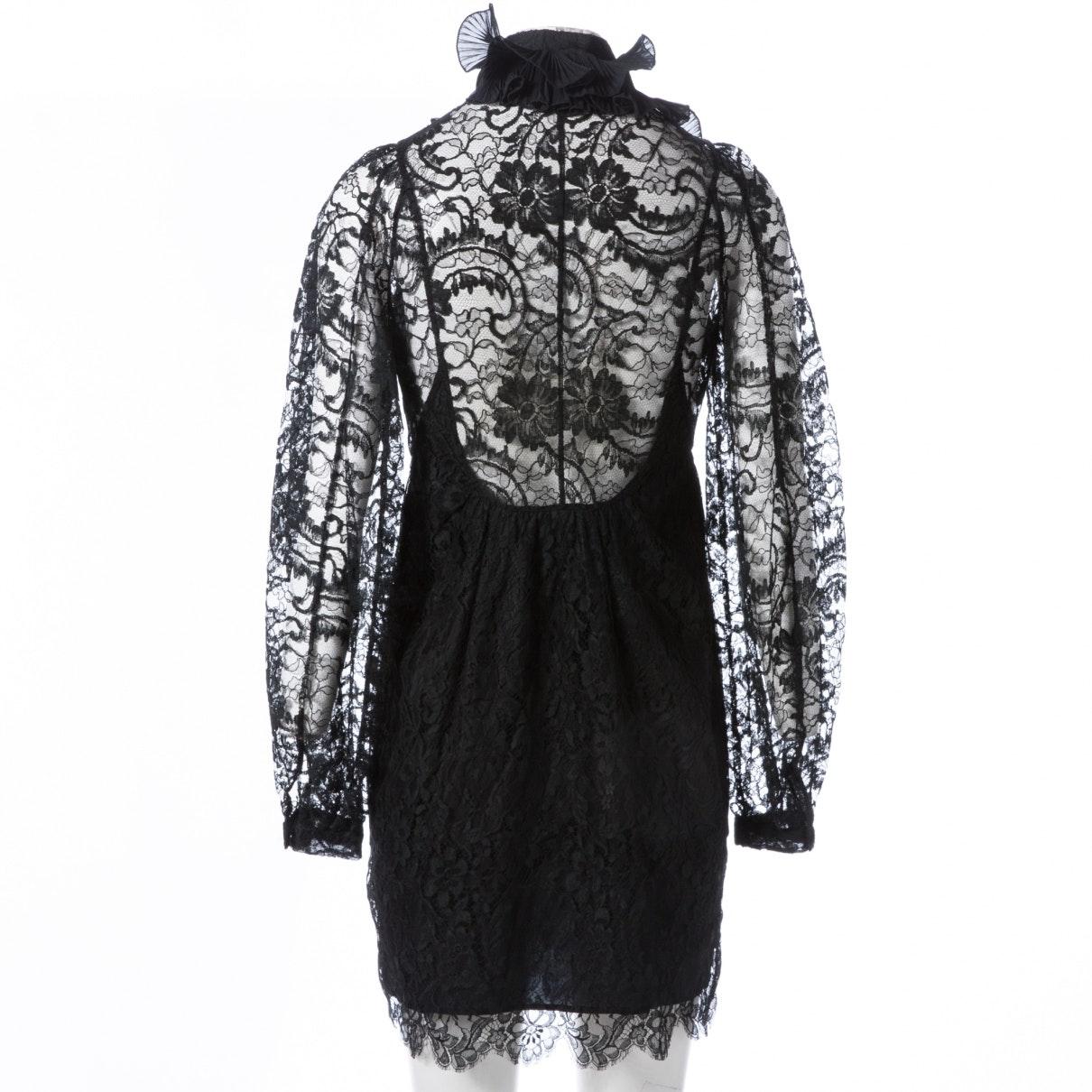 Givenchy Lace Black Cotton Dress - Lyst
