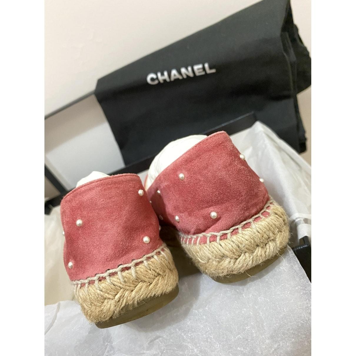 pink suede espadrilles
