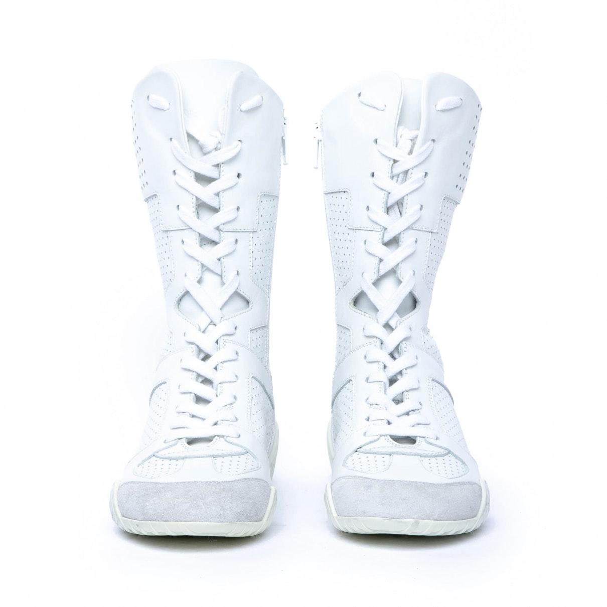white christian dior boots