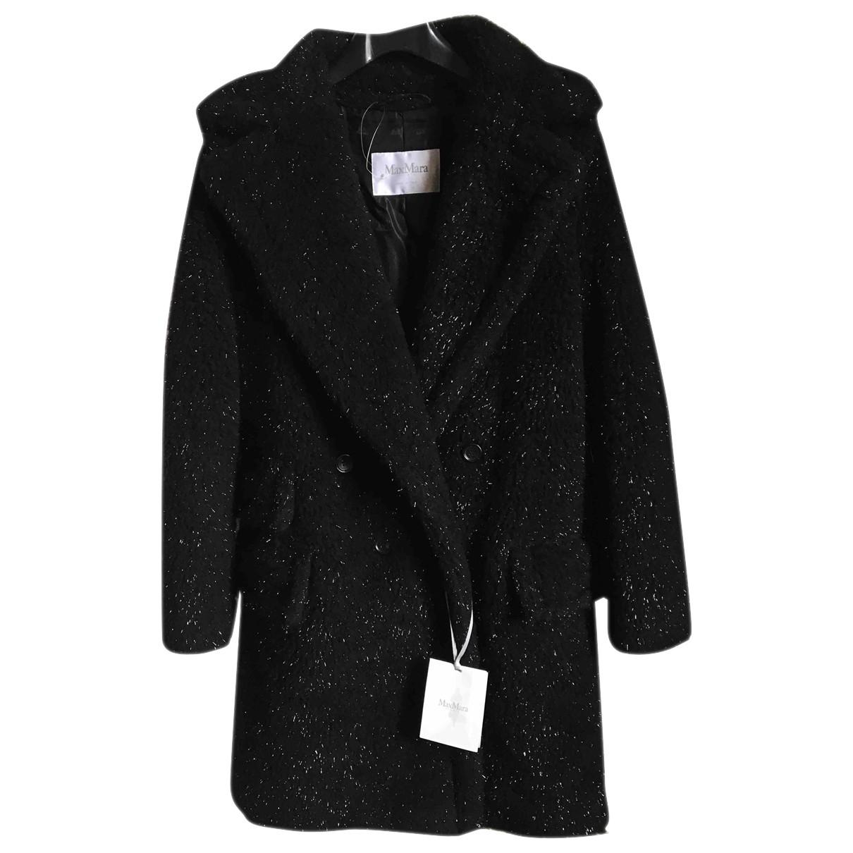 Max Mara Teddy Bear Icon Faux Fur Coat in Black Lyst