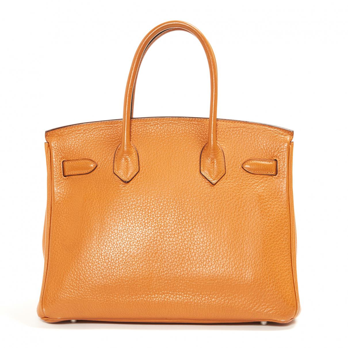 Hermès Pre-Owned Birkin Leather Shoulder Bag in Orange - Lyst