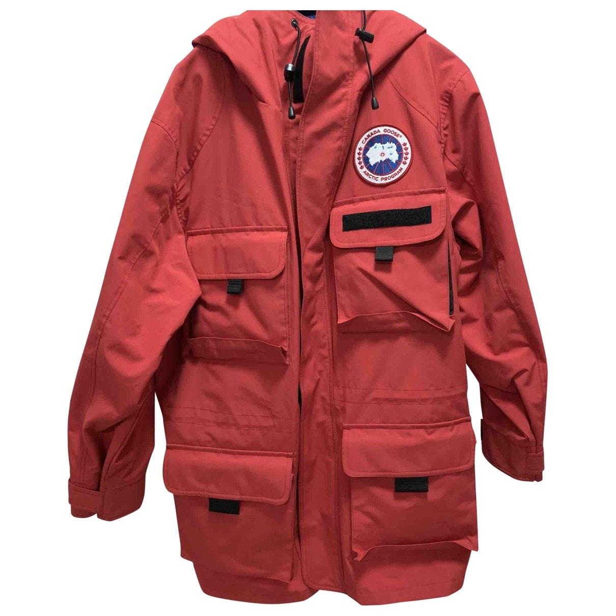 Canada Goose Goose Red Cloth Coat for Men - Lyst
