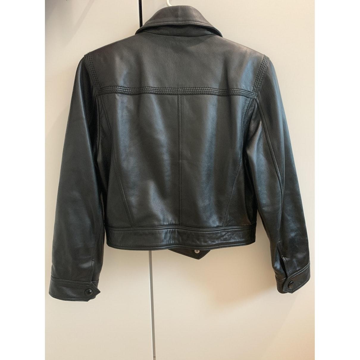 Loewe Leather Biker Jacket in Black - Lyst