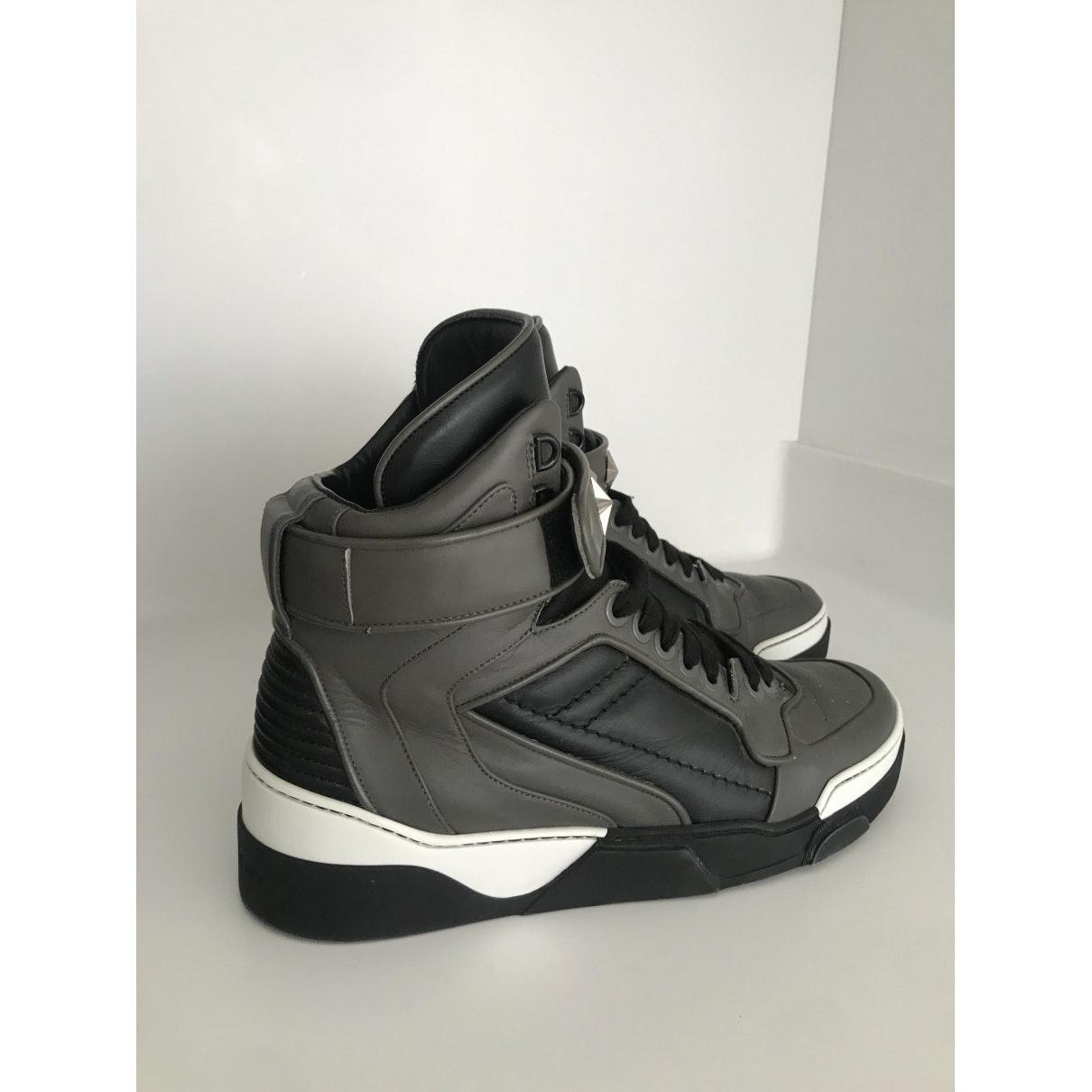 Givenchy Tyson Grey Leather Trainers in Gray for Men - Lyst