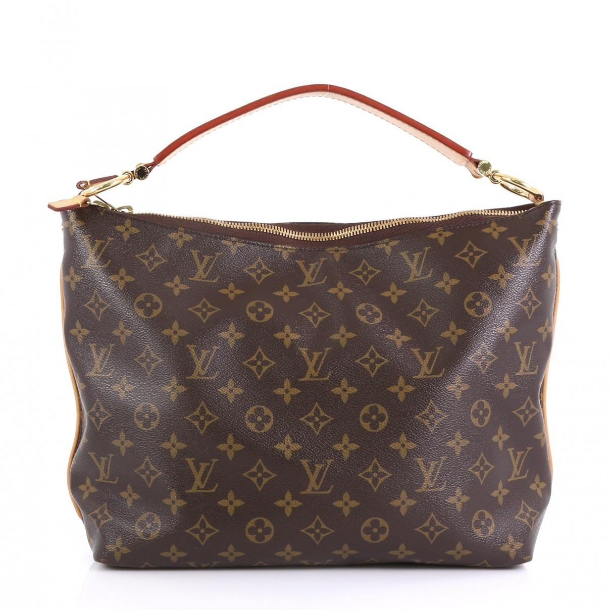 Louis Vuitton Pre-owned Sully Brown Cloth Handbags in Brown - Save 21% - Lyst