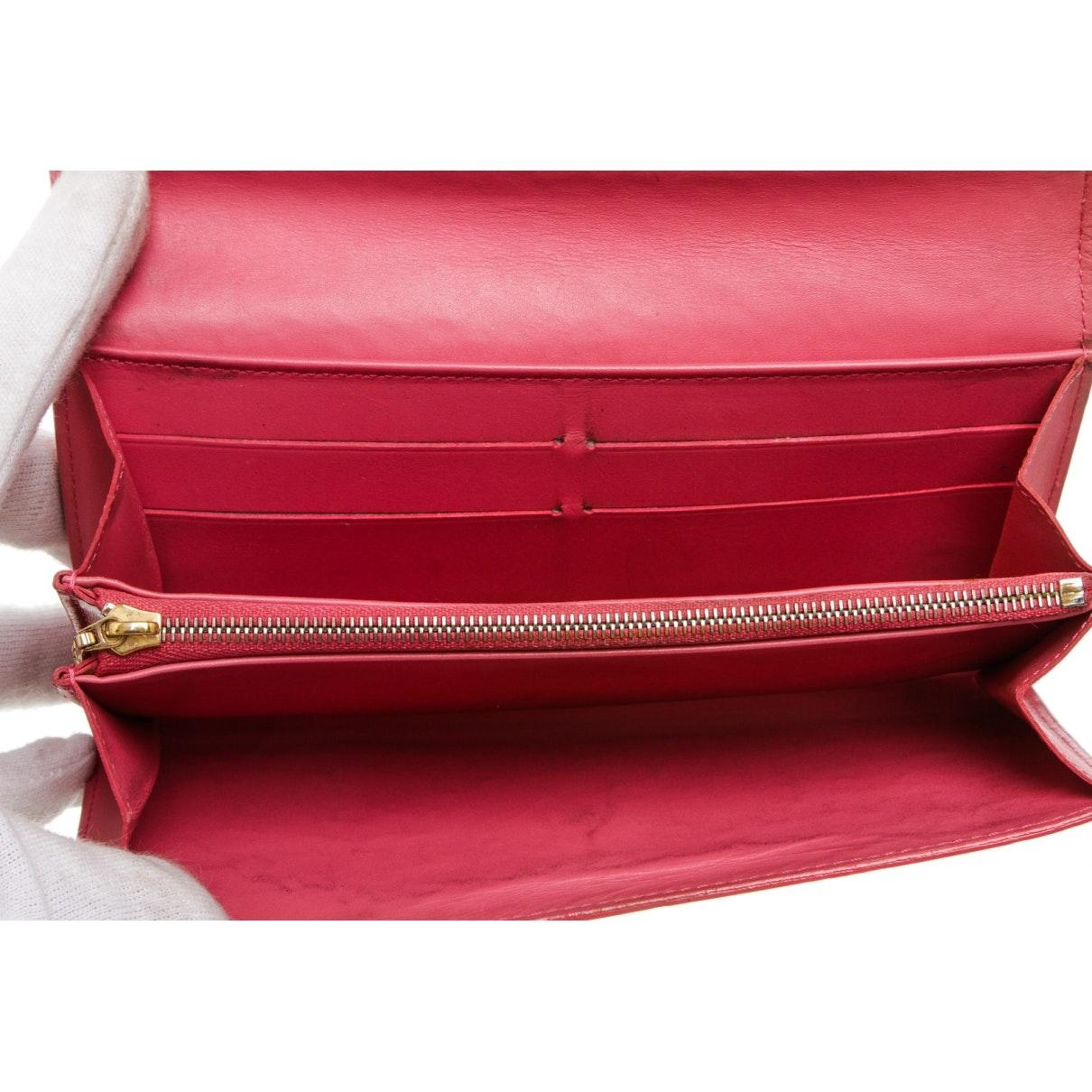 Louis Vuitton Sarah Pink Patent Leather Wallet - Lyst