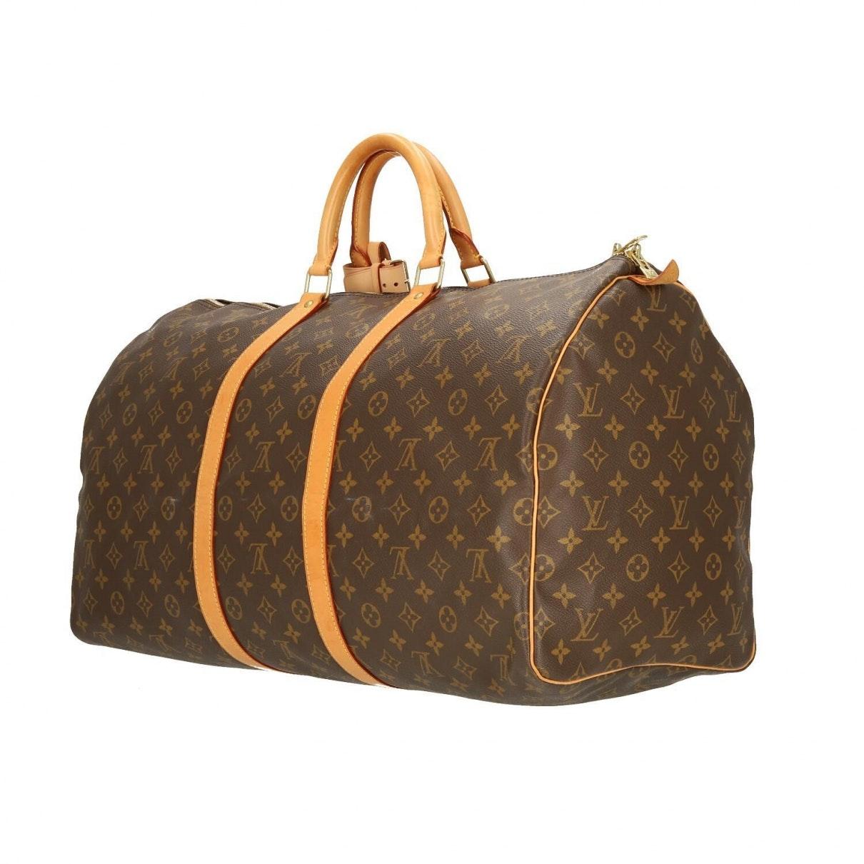 Louis Vuitton Keepall Cloth 24h Bag in Brown - Lyst