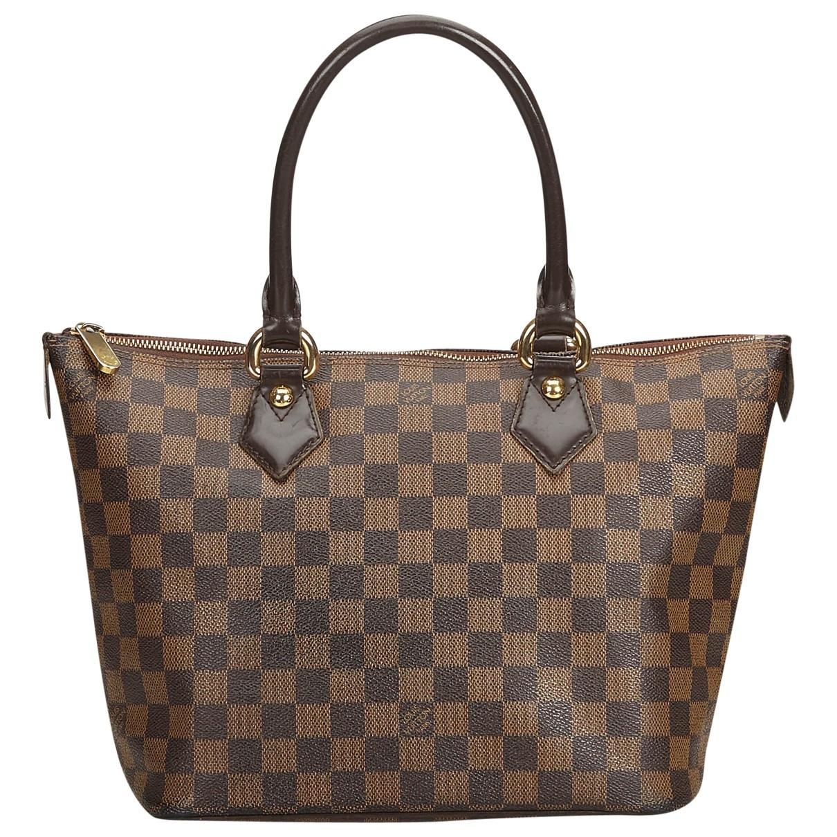 Louis Vuitton Saleya Brown Cloth Handbag in Brown - Lyst