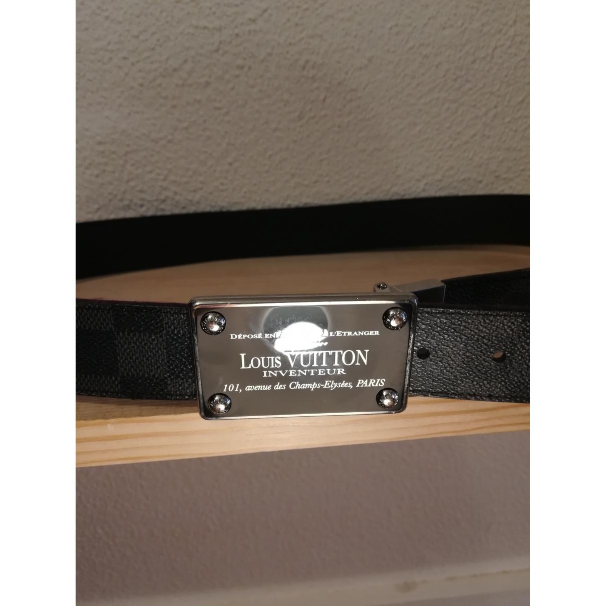Louis Vuitton Anthracite Cloth Belts in Black for Men - Lyst