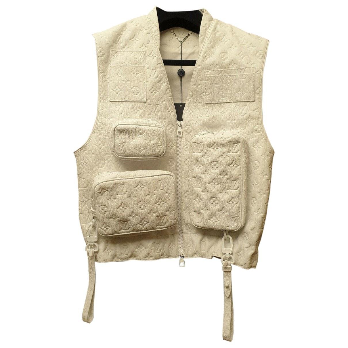Louis Vuitton White Leather Jacket for Men - Lyst