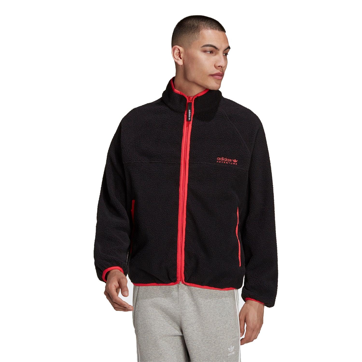adidas Originals Adventure Polar Fleece Zip-through Track Jacket in Black  for Men | Lyst UK