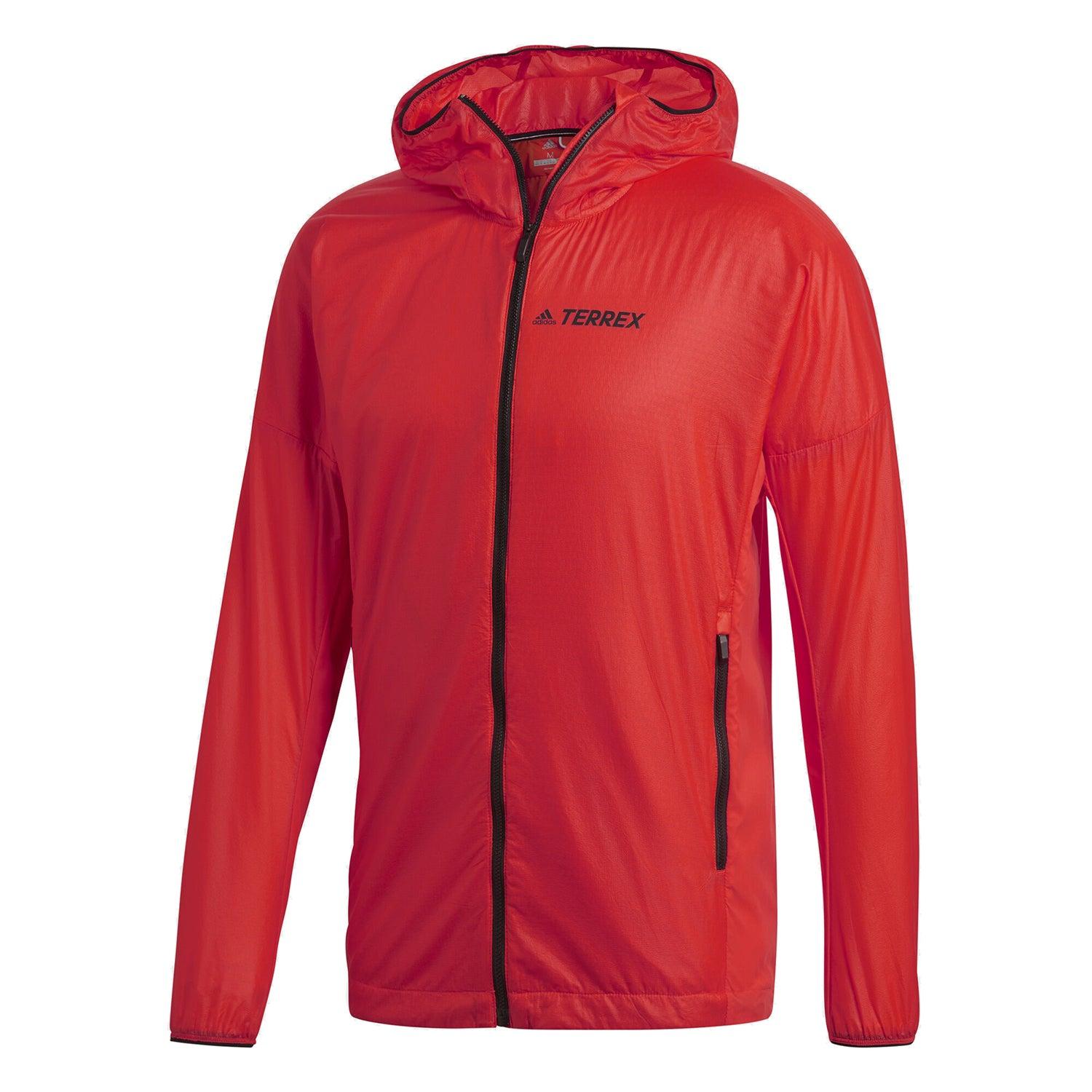 adidas Terrex Agravic Alpha Hooded Shield Jacket in Red for Men | Lyst UK