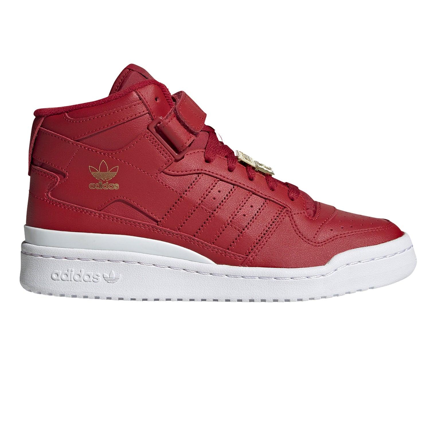 adidas Originals Womens Forum Mid Shoes in Red | Lyst UK