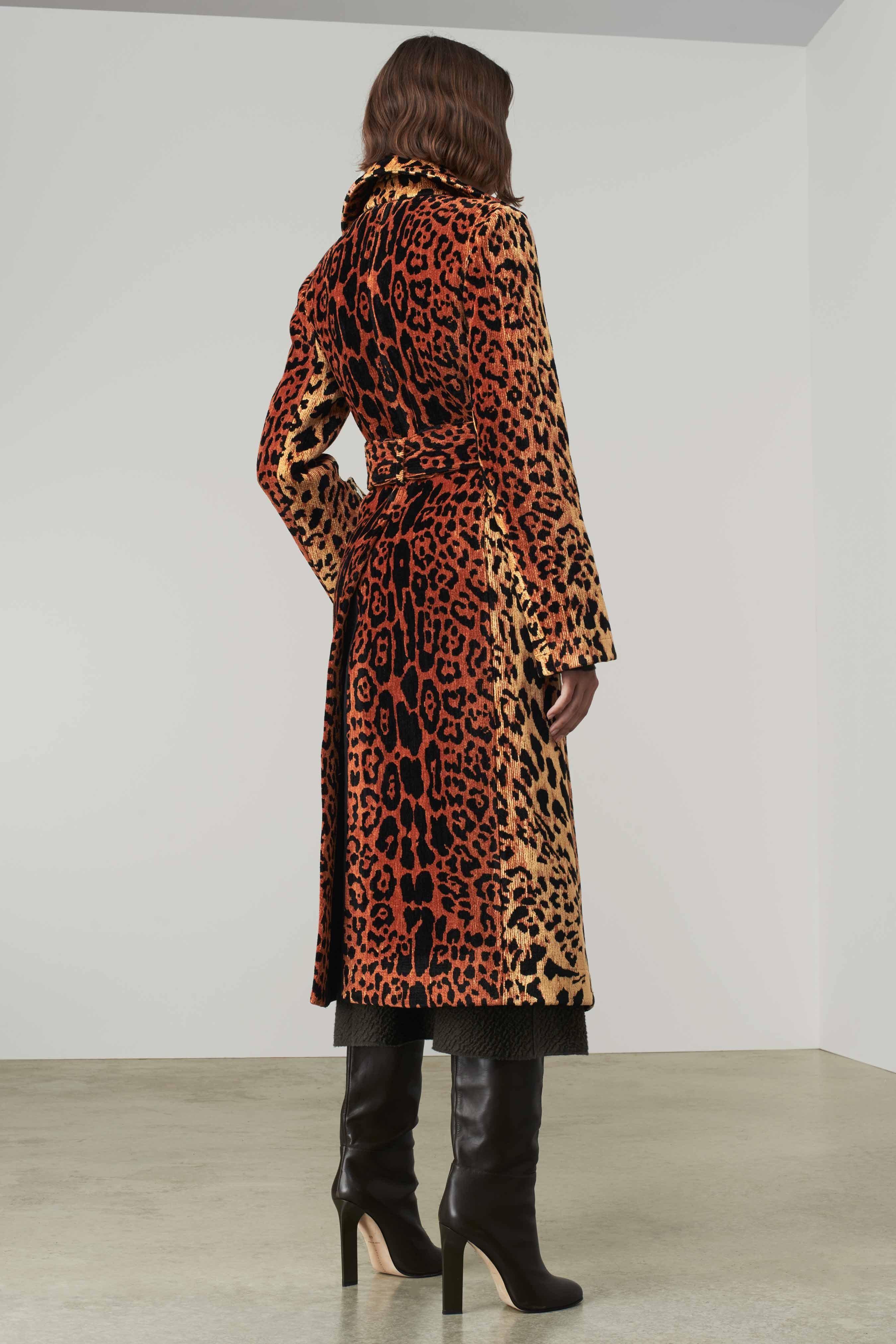 Victoria Beckham Velvet Leopard Print 